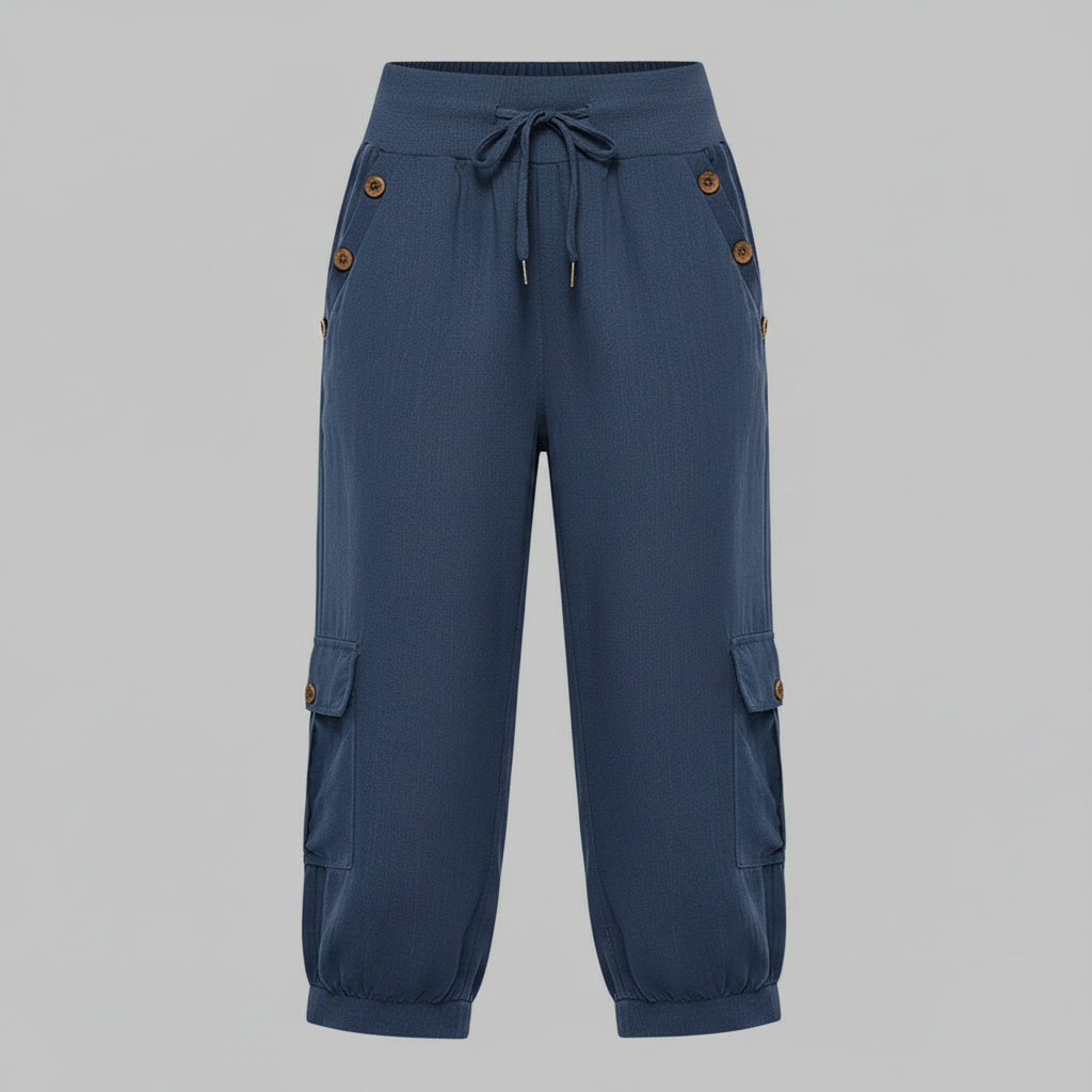 Jana Casual Trousers | Women's Pants with Pockets and Drawstring