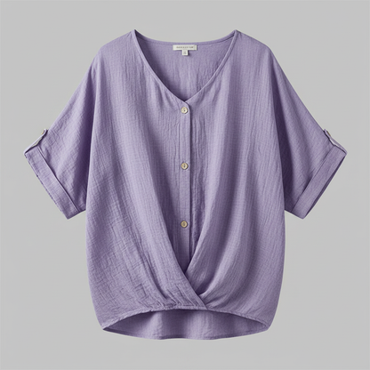 Elegant V-Neck Blouse | Women's Fashion Top
