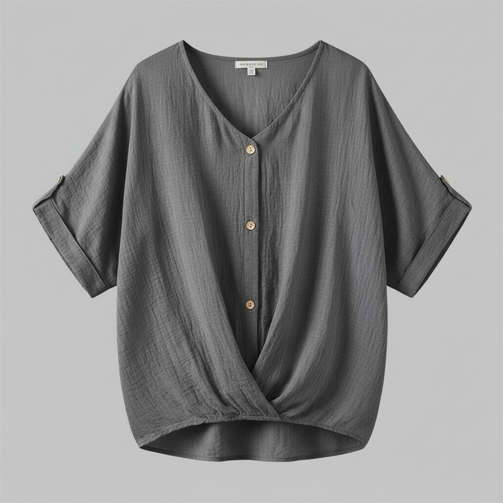 Elegant V-Neck Blouse | Women's Fashion Top