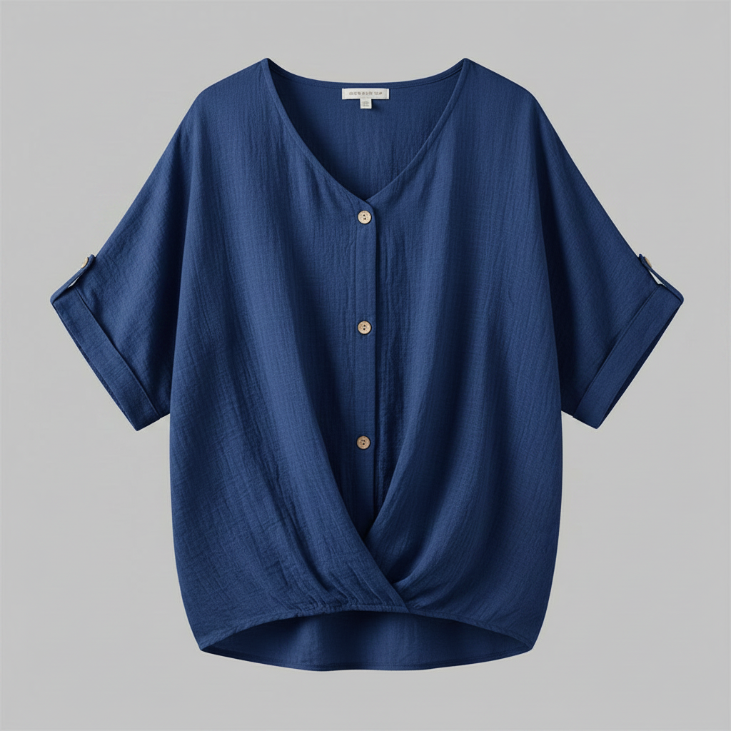 Elegant V-Neck Blouse | Women's Fashion Top