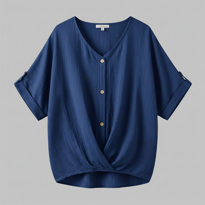 Elegant V-Neck Blouse | Women's Fashion Top