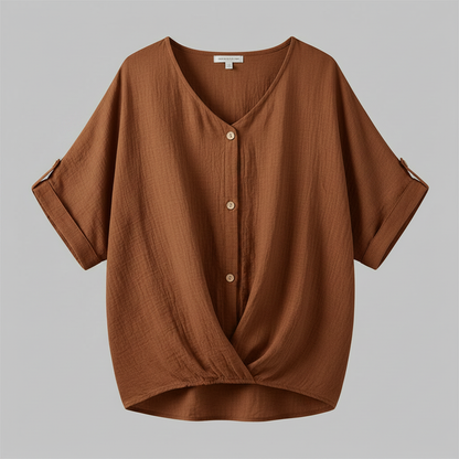 Elegant V-Neck Blouse | Women's Fashion Top