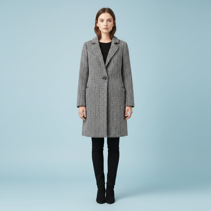 Elegant Wool Coat | Women's Long Winter Outerwear