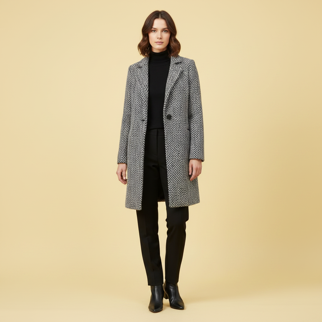 Elegant Wool Coat | Women's Long Winter Outerwear