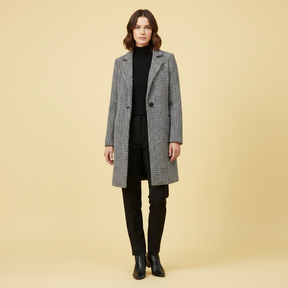 Elegant Wool Coat | Women's Long Winter Outerwear