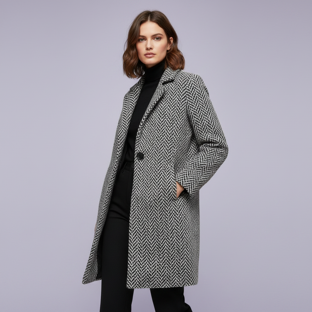 Elegant Wool Coat | Women's Long Winter Outerwear