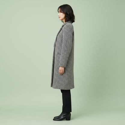 Elegant Wool Coat | Women's Long Winter Outerwear