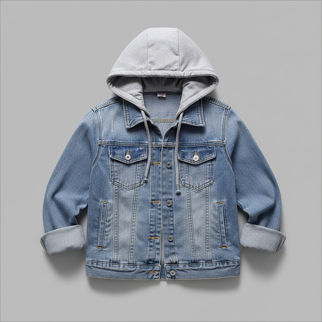 Denim Jacket with Removable Hood | Women's Casual Jacket