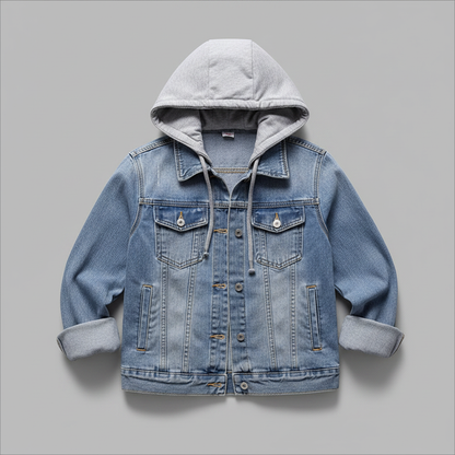 Denim Jacket with Removable Hood | Women's Casual Jacket