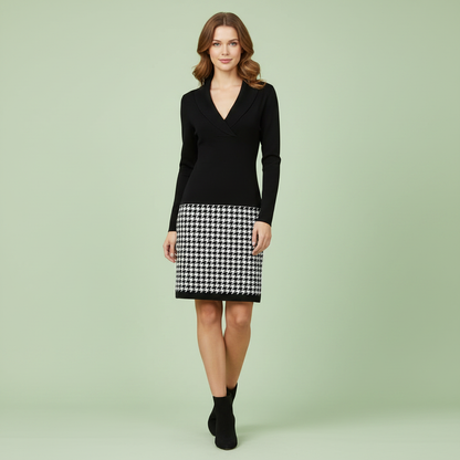 Mara | Elegant Women's Formal Dress with Unique Pattern