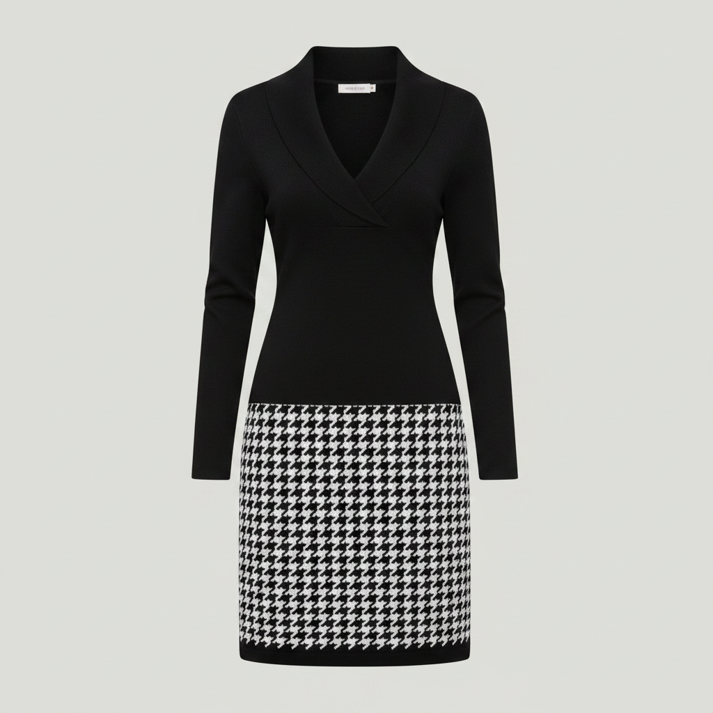 Mara | Elegant Women's Formal Dress with Unique Pattern