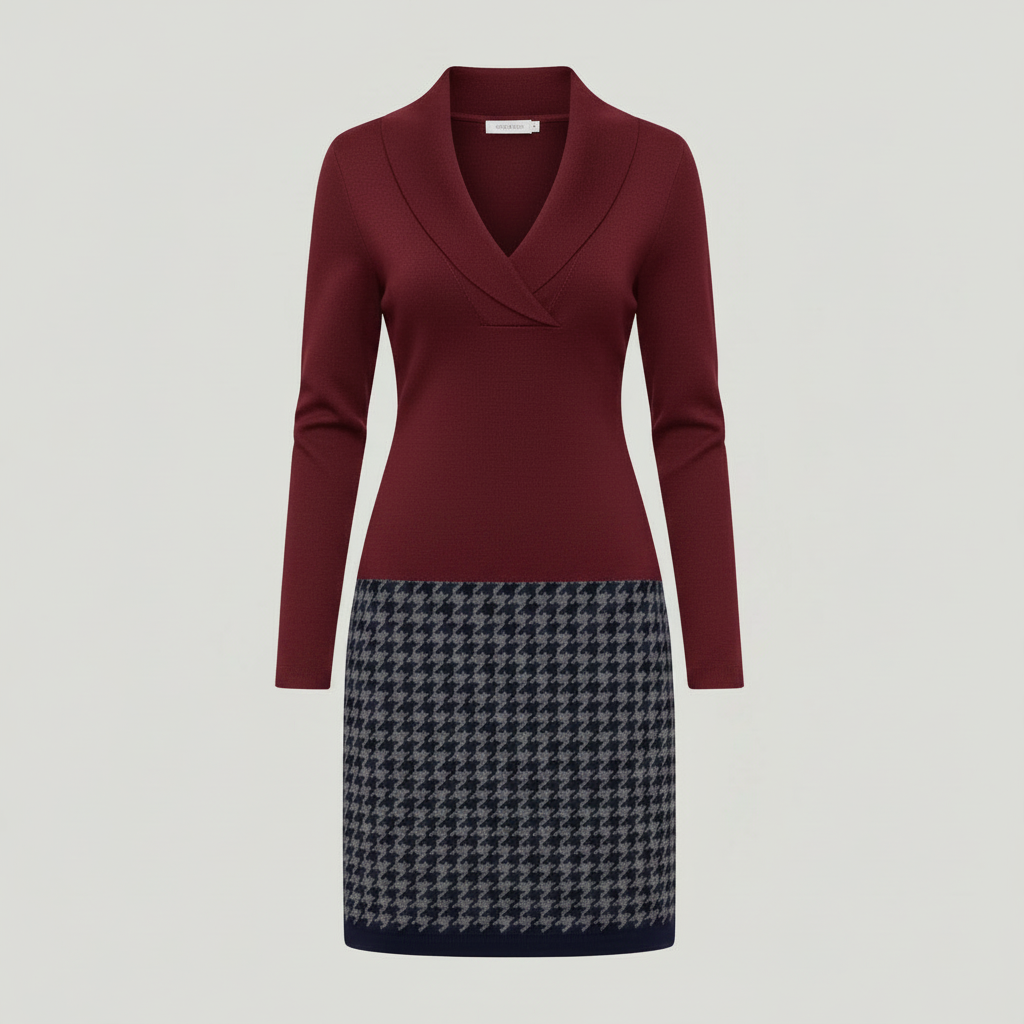 Mara | Elegant Women's Formal Dress with Unique Pattern