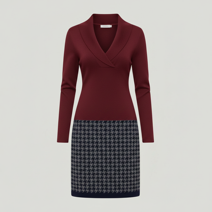Mara | Elegant Women's Formal Dress with Unique Pattern