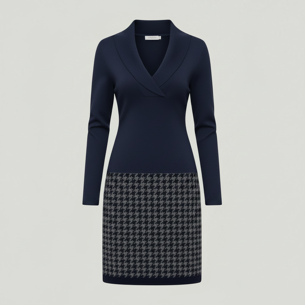 Mara | Elegant Women's Formal Dress with Unique Pattern