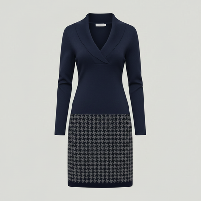 Mara | Elegant Women's Formal Dress with Unique Pattern
