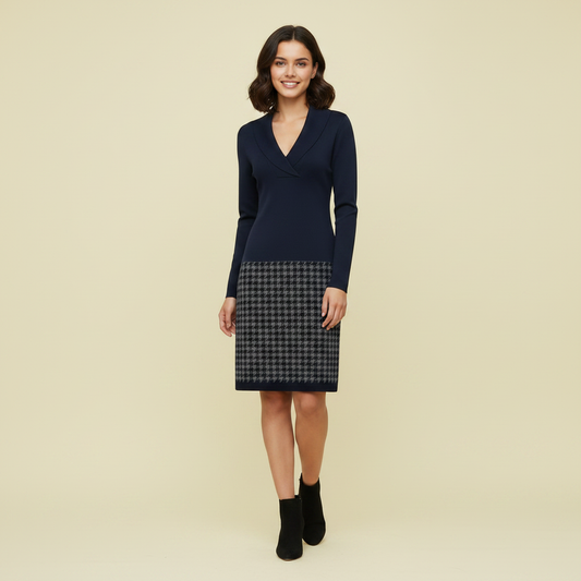 Mara | Elegant Women's Formal Dress with Unique Pattern