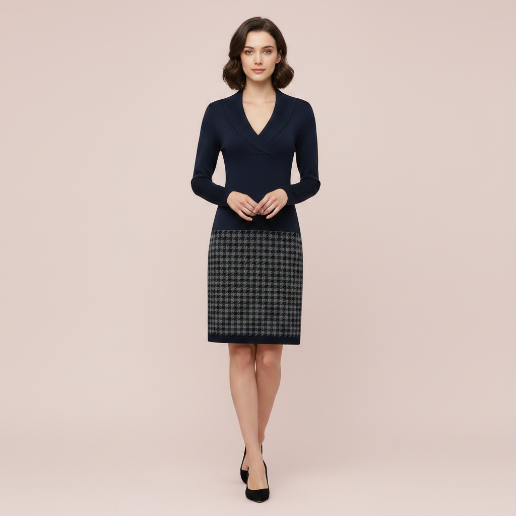 Mara | Elegant Women's Formal Dress with Unique Pattern