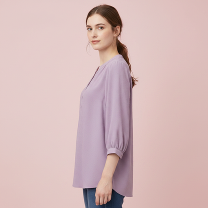Silk Patchwork Women's Blouse | Versatile Summer Top