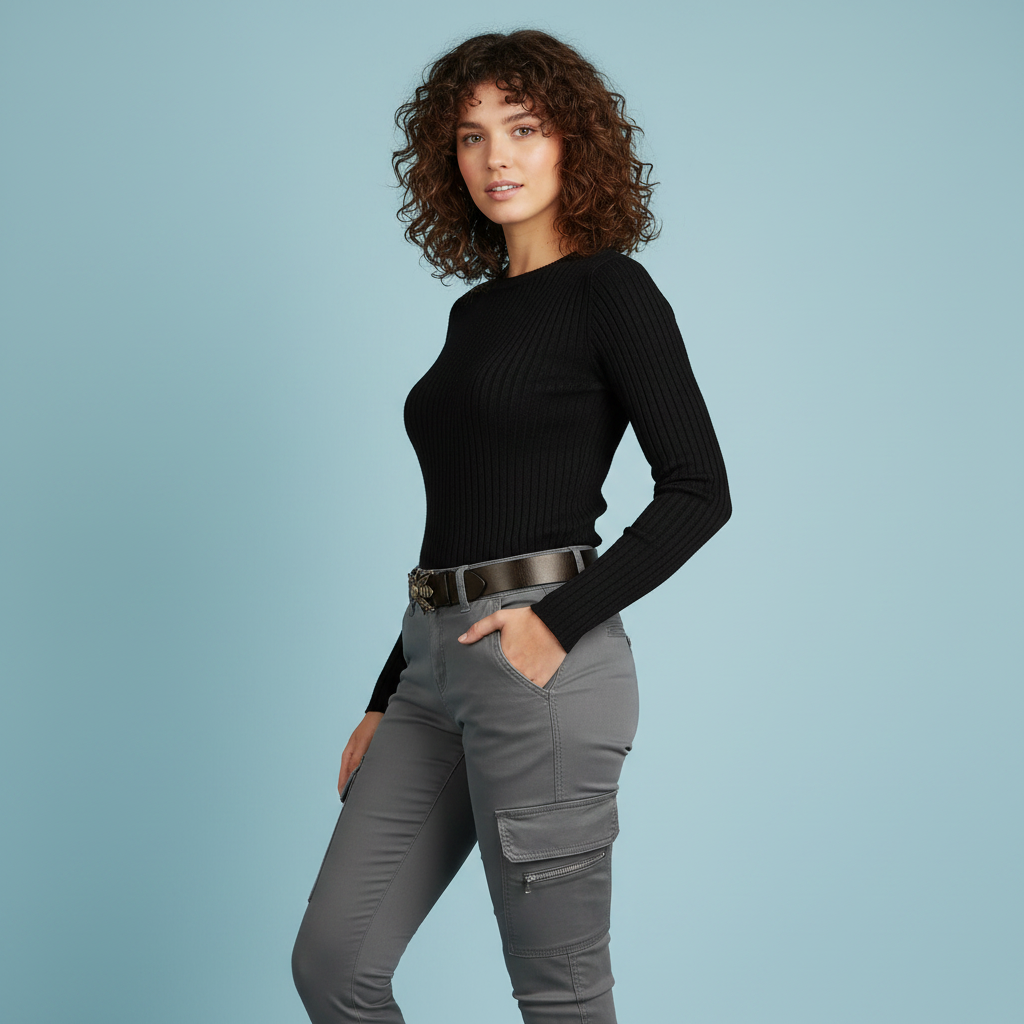 Modern Black Cargo Pants for Women | Stylish Urban Trousers