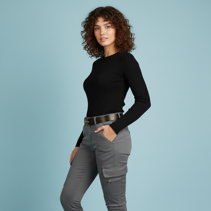 Modern Black Cargo Pants for Women | Stylish Urban Trousers