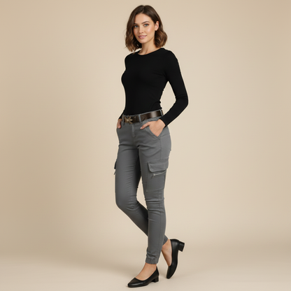 Modern Black Cargo Pants for Women | Stylish Urban Trousers