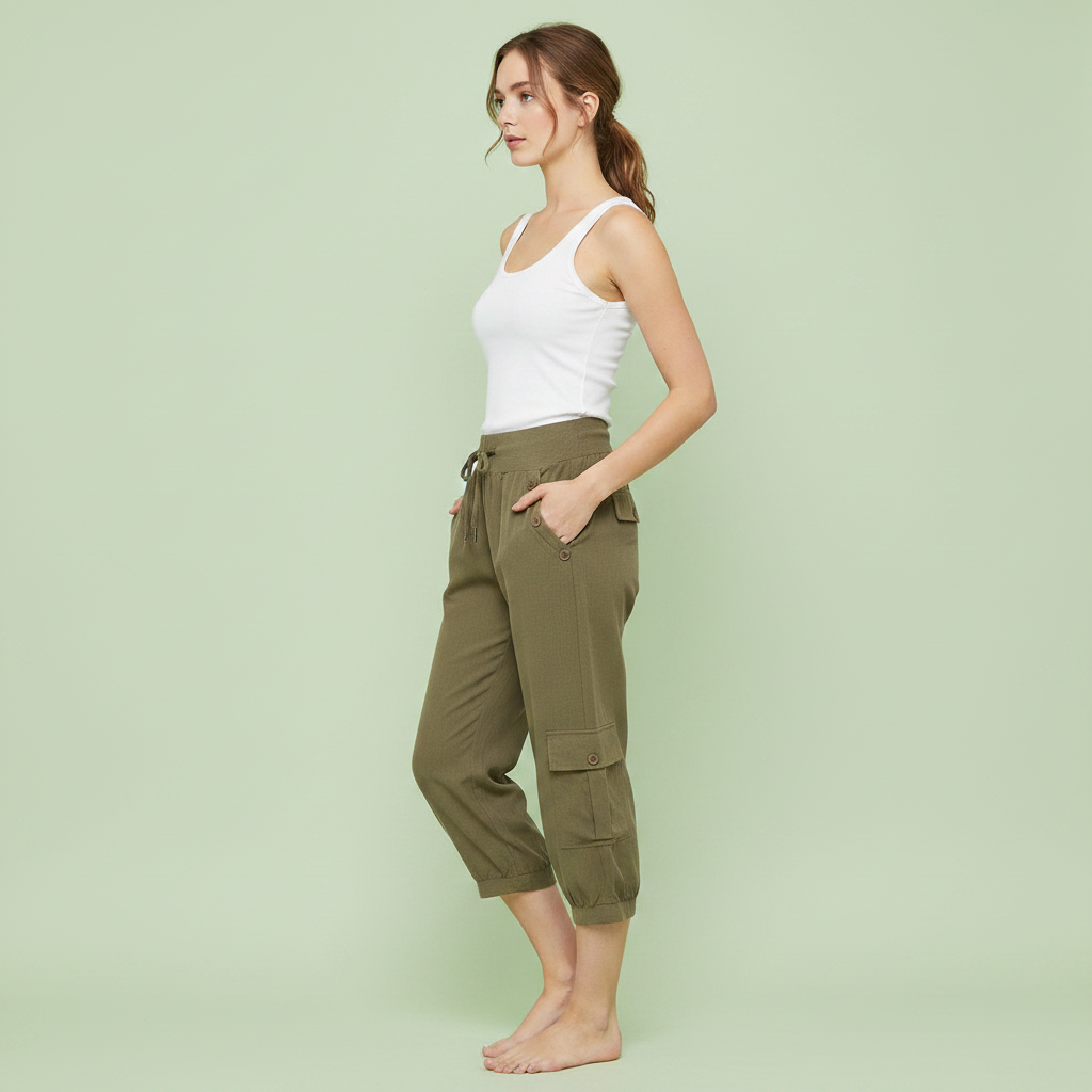 Jana Casual Trousers | Women's Pants with Pockets and Drawstring
