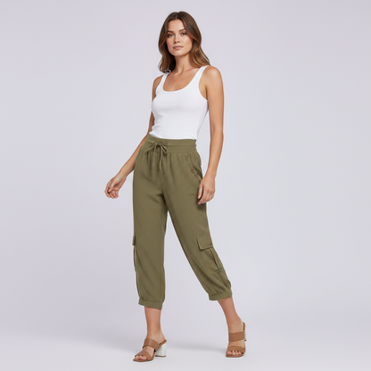 Jana Casual Trousers | Women's Pants with Pockets and Drawstring