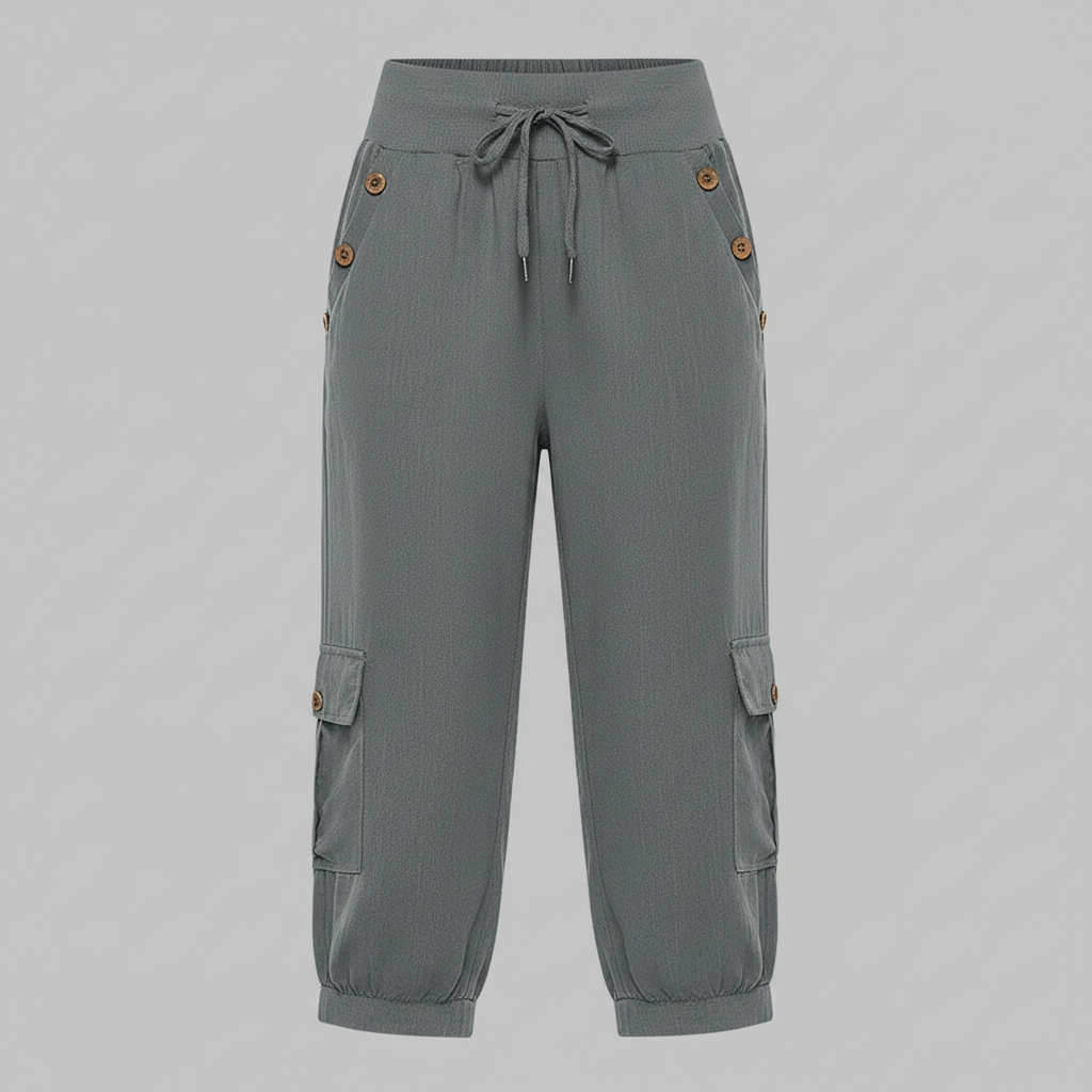 Jana Casual Trousers | Women's Pants with Pockets and Drawstring
