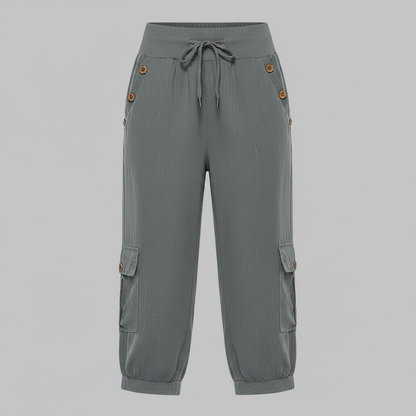 Jana Casual Trousers | Women's Pants with Pockets and Drawstring