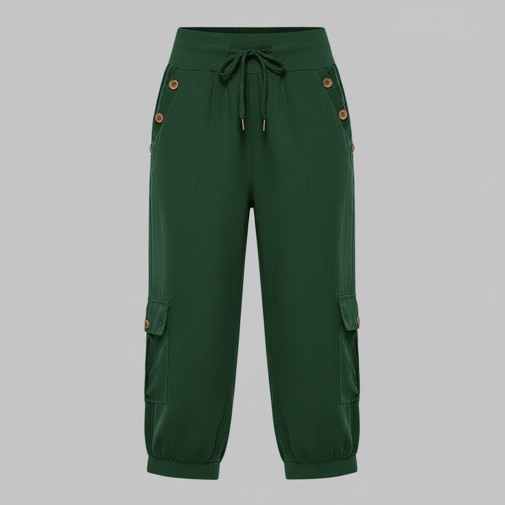 Jana Casual Trousers | Women's Pants with Pockets and Drawstring