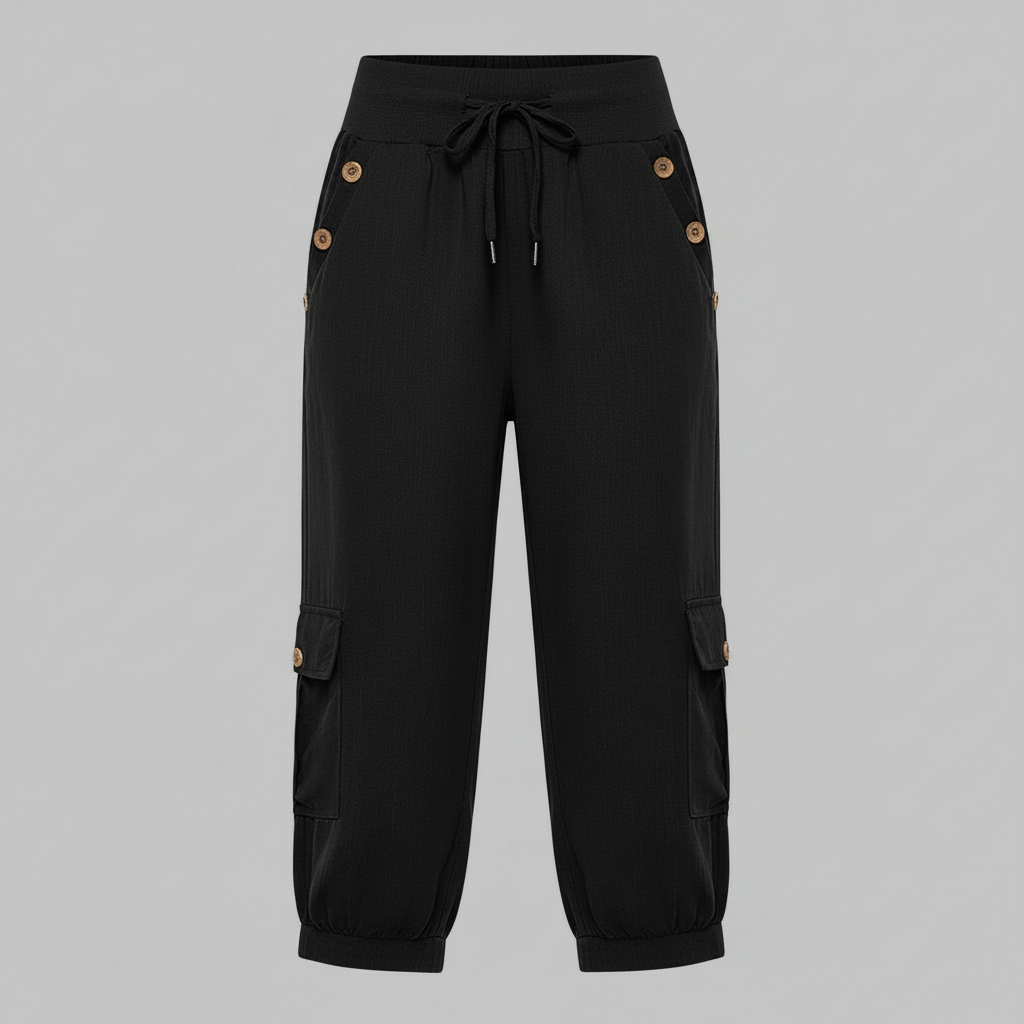 Jana Casual Trousers | Women's Pants with Pockets and Drawstring