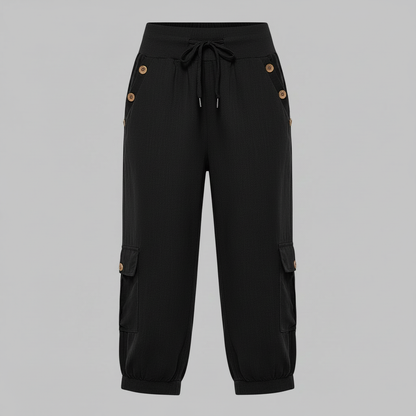 Jana Casual Trousers | Women's Pants with Pockets and Drawstring