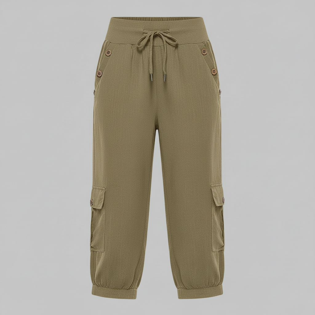 Jana Casual Trousers | Women's Pants with Pockets and Drawstring
