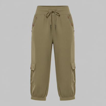 Jana Casual Trousers | Women's Pants with Pockets and Drawstring
