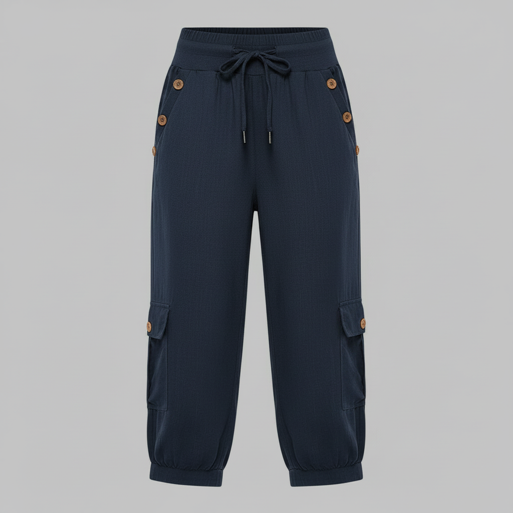 Jana Casual Trousers | Women's Pants with Pockets and Drawstring